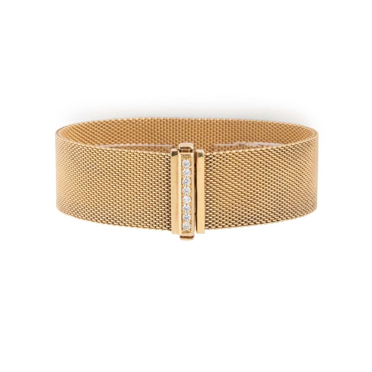 Bracelet Manchette TIFFANY & CO. en or jaune et diamants - Castafiore