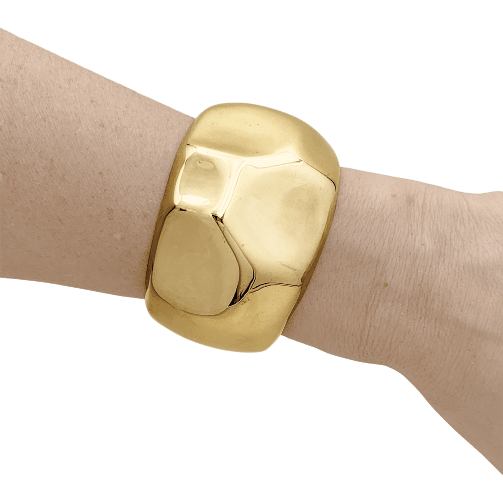 Bracelet Manchette TIFFANY & CO X ELSA PERETTI "Manchette à facettes" en or jaune - Castafiore