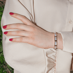 Bracelet MAUBOUSSIN "Palmier" en or jaune et nacre - Castafiore