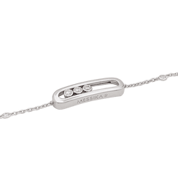 Bracelet Messika "Baby Move" en or blanc et diamants. - Castafiore