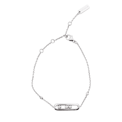 Bracelet Messika "Baby Move" en or blanc et diamants. - Castafiore