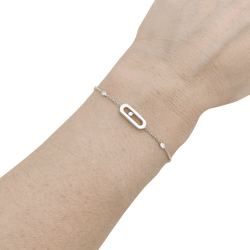 Bracelet MESSIKA, "Move Uno", or blanc et diamants - Castafiore