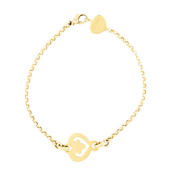 Bracelet O.J. PERRIN "Coeur Légendes" en or jaune - Castafiore