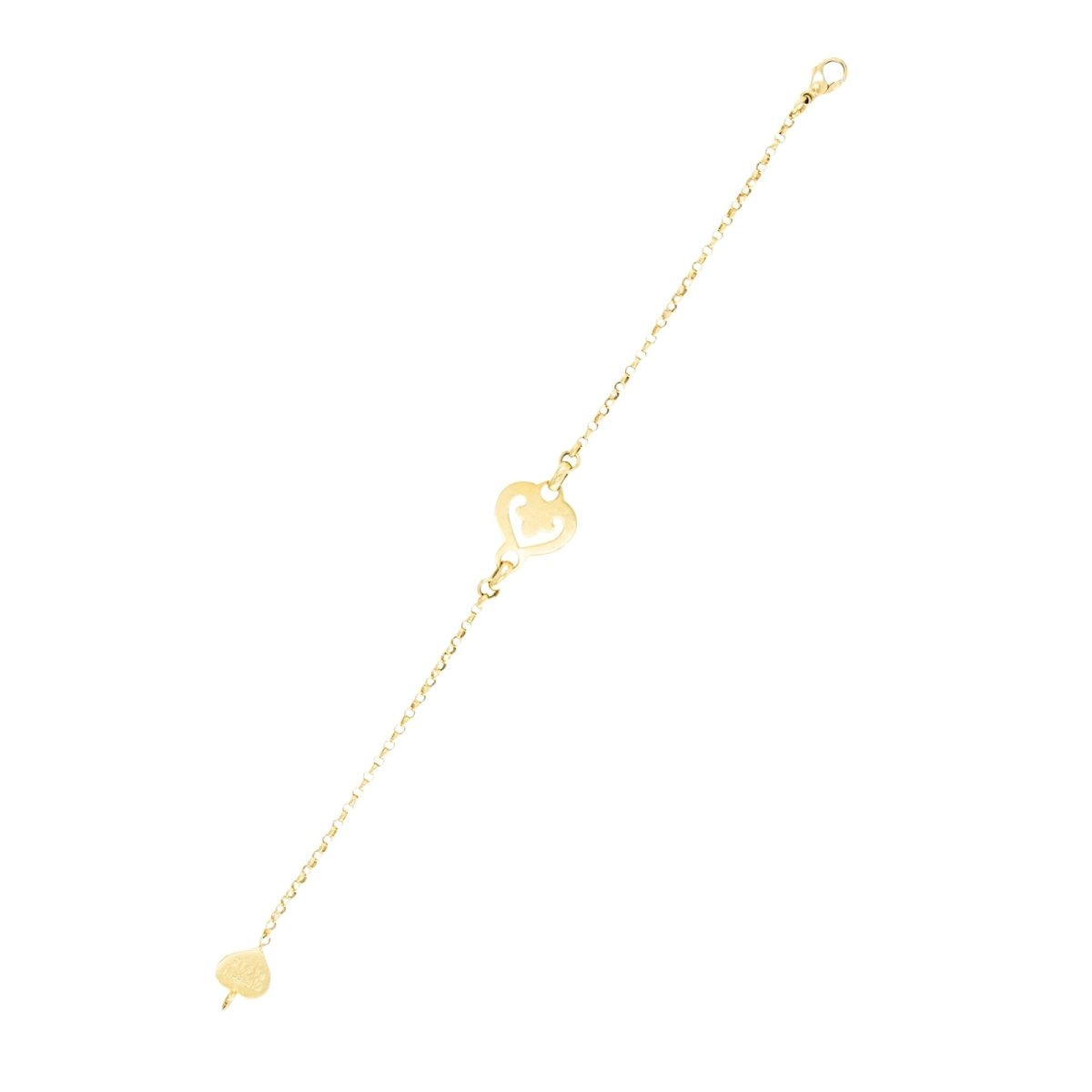 Bracelet O.J. PERRIN "Coeur Légendes" en or jaune - Castafiore