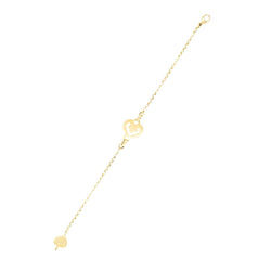 Bracelet O.J. PERRIN "Coeur Légendes" en or jaune - Castafiore
