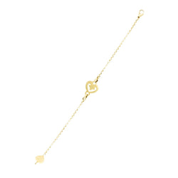 Bracelet O.J. PERRIN "Coeur Légendes" en or jaune - Castafiore
