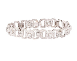 Bracelet or gris et platine au motifs octogonaux - Castafiore