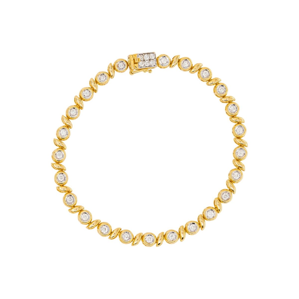 Bracelet Or jaune Diamant - Castafiore