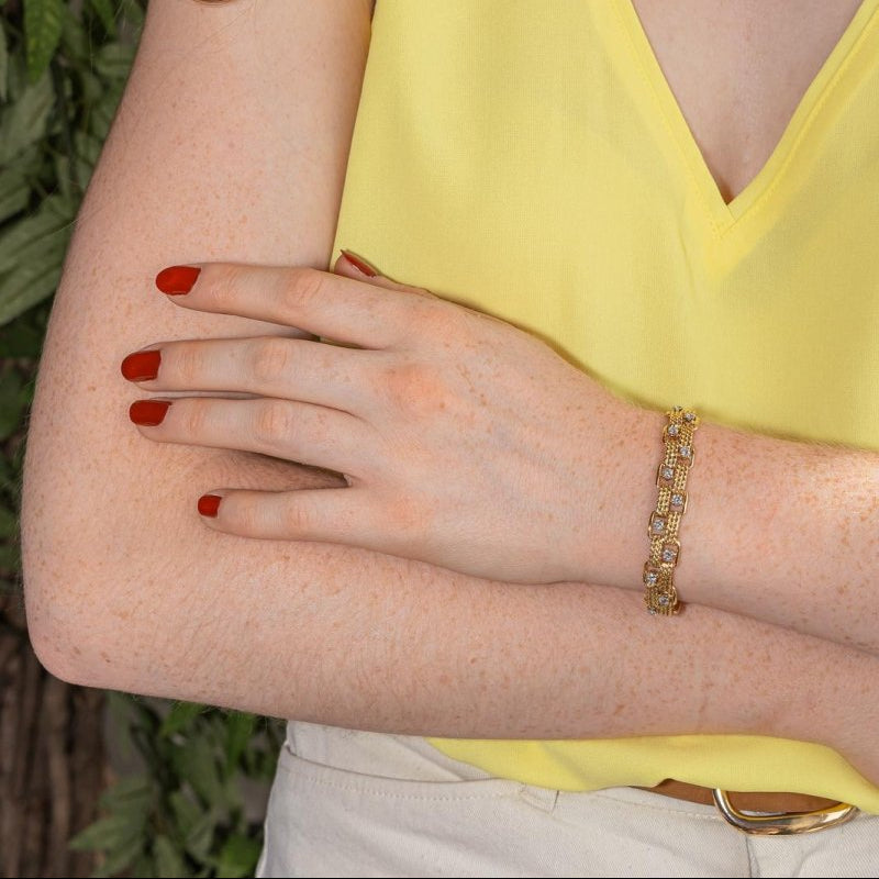 Bracelet Or jaune Diamant - Castafiore