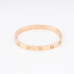 Bracelet or rose de la maison Cartier collection Love grand modèle - Castafiore