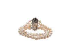 Bracelet perles de culture en or jaune et diamants - Castafiore