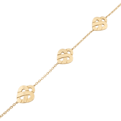 Bracelet POIRAY "Coeur entrelacé multi" en or jaune - Castafiore