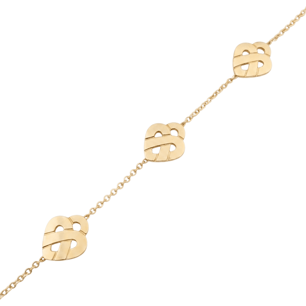 Bracelet POIRAY "Coeur entrelacé multi" en or jaune - Castafiore