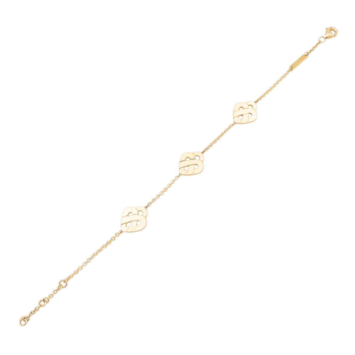 Bracelet POIRAY "Coeur entrelacé multi" en or jaune - Castafiore
