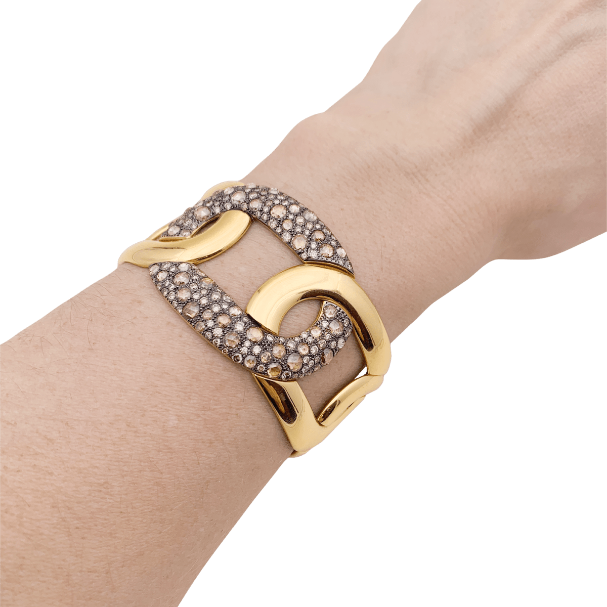 Bracelet POMELLATO "Tango" en or et diamant blancs et bruns - Castafiore