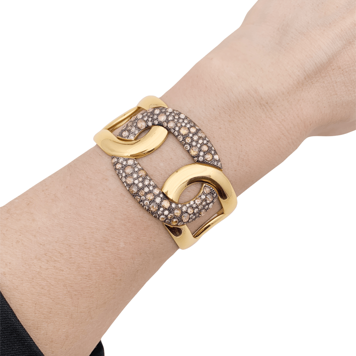 Bracelet POMELLATO "Tango" en or et diamant blancs et bruns - Castafiore
