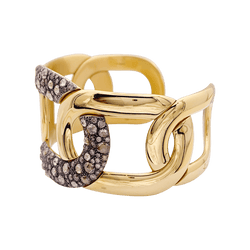 Bracelet POMELLATO "Tango" en or et diamant blancs et bruns - Castafiore