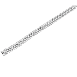 Bracelet Rivière BOUCHERON "Angélique" en or blanc et diamants - Castafiore