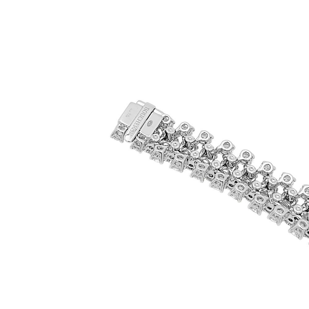 Bracelet Rivière BOUCHERON "Angélique" en or blanc et diamants - Castafiore