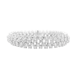Bracelet Rivière BOUCHERON "Angélique" en or blanc et diamants - Castafiore