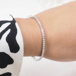 Bracelet rivière en or blanc et diamants 2,50cts - Castafiore