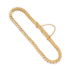 Bracelet rivière en or jaune et diamant taille brillant - Castafiore
