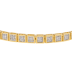 Bracelet Rivière en or jaune, or blanc et diamants - Castafiore