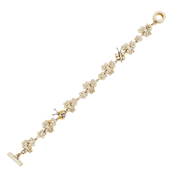 Bracelet ROBERTO COIN en or rose, émail et diamants - Castafiore