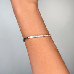 Bracelet Semi - rigide - Or blanc et Diamants - Castafiore
