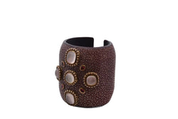 Bracelet Senti en galuchat et tourmalines - Castafiore