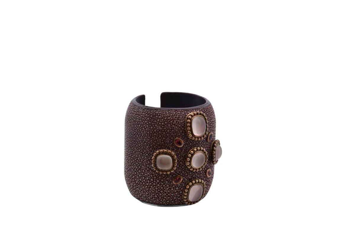 Bracelet Senti en galuchat et tourmalines - Castafiore