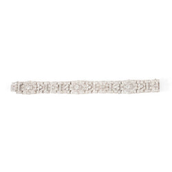 Bracelet Souple Art déco en or blanc, platine et diamants - Castafiore