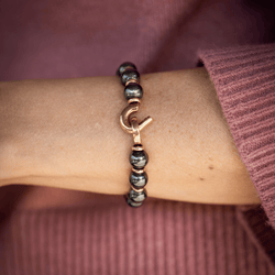 Bracelet Souple CARTIER en or jaune et hématite