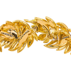 Bracelet Souple FABERGÉ en or jaune, platine et diamants - Castafiore
