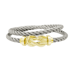 Bracelet Souple FRED "Chance Infinie" en or rose et acier - Castafiore