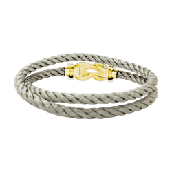 Bracelet Souple FRED "Chance Infinie" en or rose et acier - Castafiore
