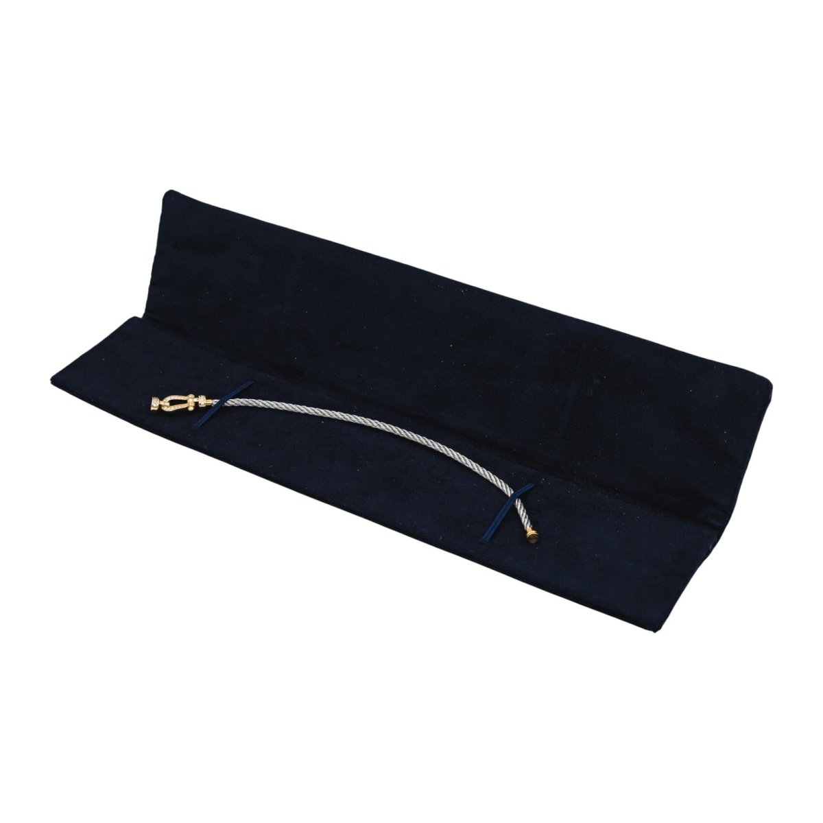 Bracelet Souple FRED "Force 10" en or jaune, acier et diamants - Castafiore
