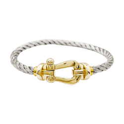Bracelet Souple FRED "Force 10" en or jaune et acier - Castafiore
