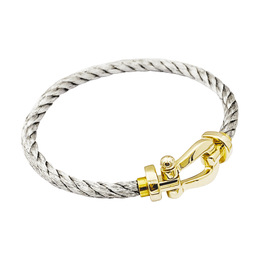 Bracelet Souple FRED "Force 10" en or jaune et acier - Castafiore