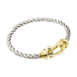 Bracelet Souple FRED "Force 10" en or jaune et acier - Castafiore