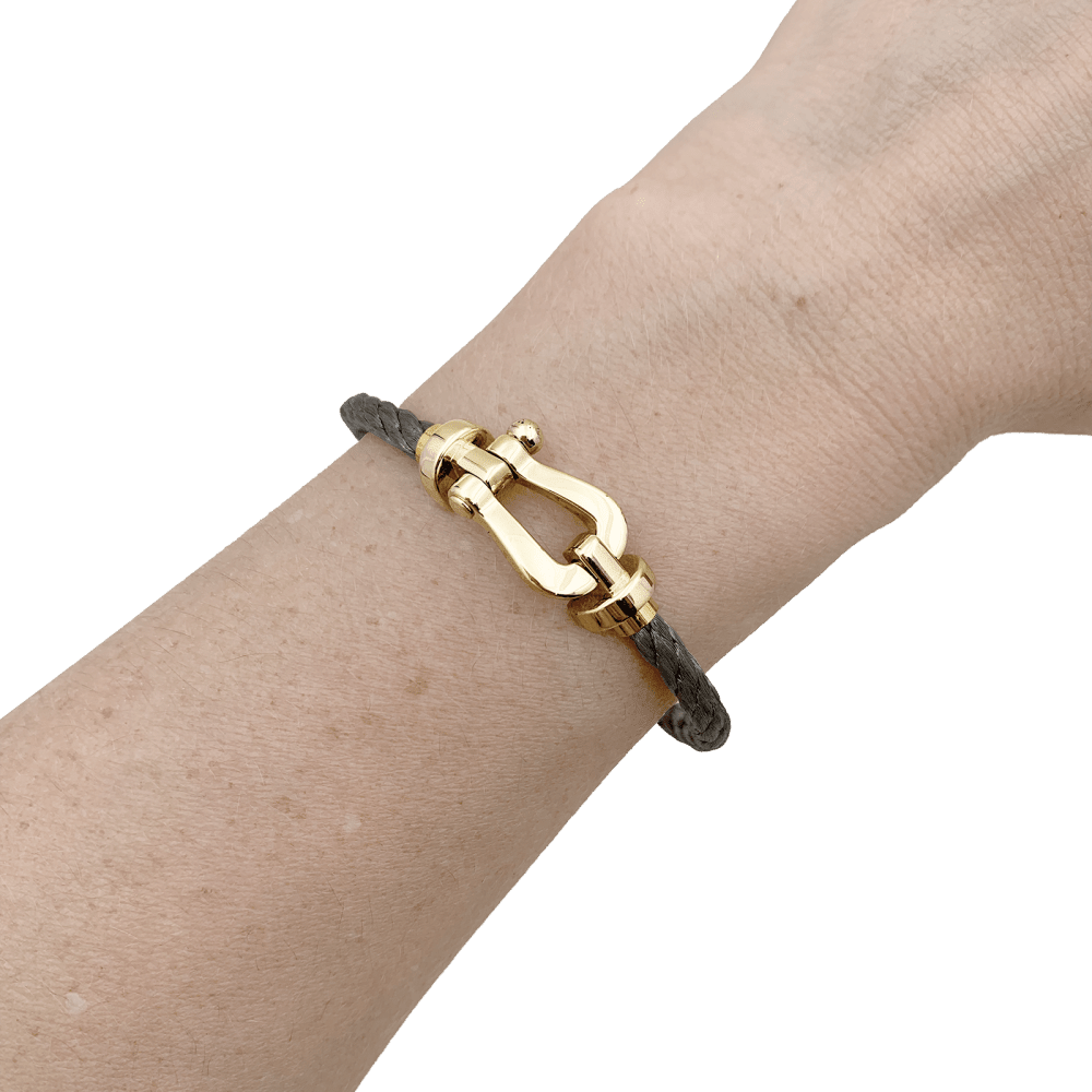 Bracelet Souple FRED "Force 10" en or jaune et acier - Castafiore