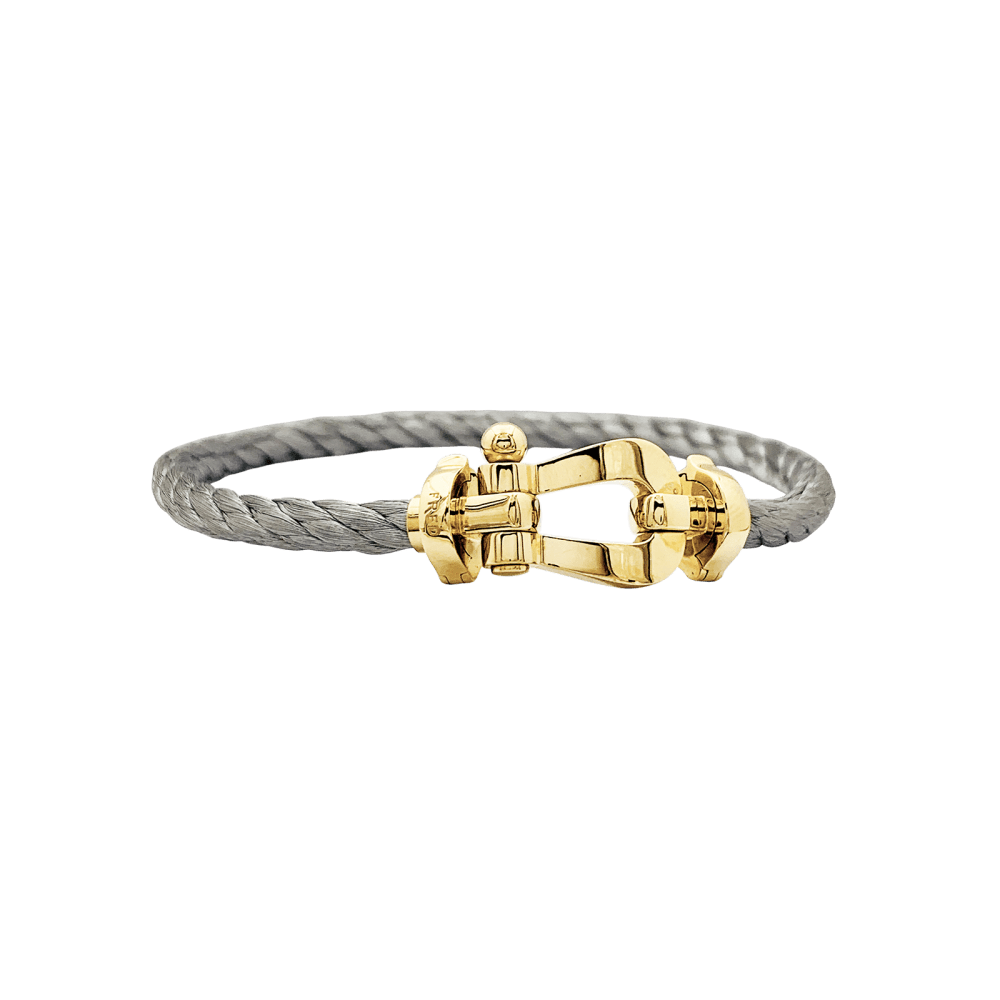 Bracelet Souple FRED "Force 10" en or jaune et acier - Castafiore
