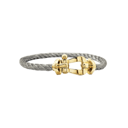 Bracelet Souple FRED "Force 10" en or jaune et acier - Castafiore