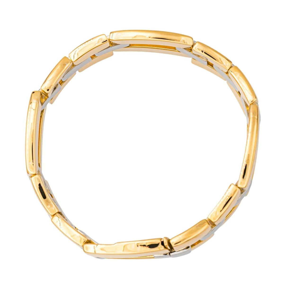 Bracelet Tank BOUCHERON en or jaune, or blanc et or rose - Castafiore