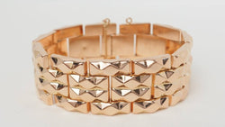 Bracelet Tank en or rose - Castafiore
