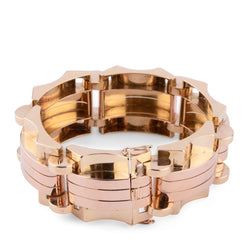 Bracelet tank or jaune et rose - Castafiore