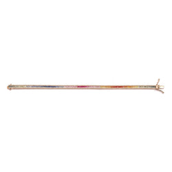 Bracelet Tennis 5.70 Carats Saphirs Arc - En - Ciel & Diamants Or Rose 18 Carats - Castafiore