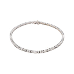 Bracelet Tennis Or blanc Diamant - Castafiore