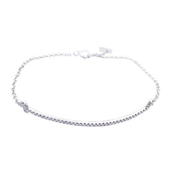 Bracelet Tiffany & Co., "Tiffany T Smile", or blanc, diamants. - Castafiore