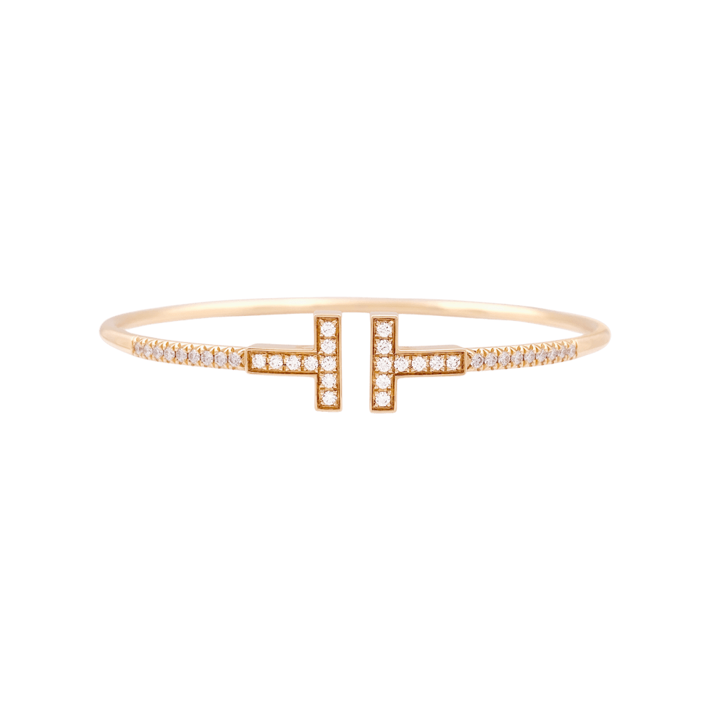 Bracelet TIFFANY Wire Tiffany t en or rose et diamants - Castafiore